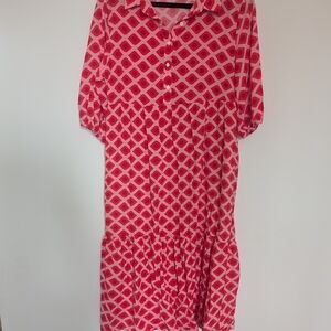 Geometric Pink Dress